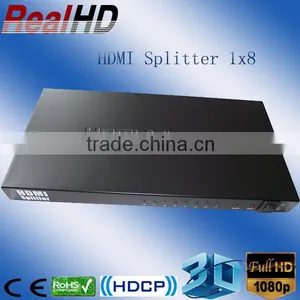 1 in 8 Out Amplifier 1080p HDMI 5.1 Splitter Optical With RJ45 thumbnail-1