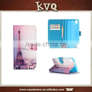 Color Printing Card Slot Wallet Flip Leather Case Cover For HTC Desire 626 626S thumbnail-1