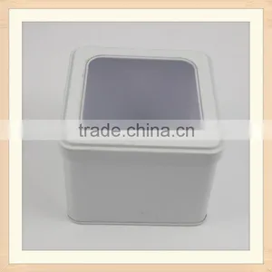 Metal Square Tin Box With Clear Top thumbnail-6
