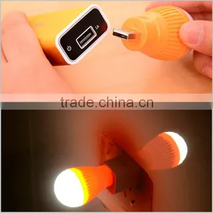USB Flashlight Base Round LED USB Night Light Lamp thumbnail-3
