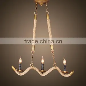 America Vintage With Rope Industry Pendant Lamp thumbnail-1