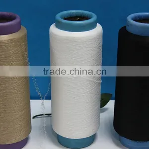 Polyester Spandex 75/30 Covering/polyester Crimp Elastic Yarn Knitting Weaving Use thumbnail-1