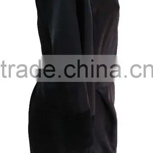 Comfortable Women Black Satin Lace Robe thumbnail-5