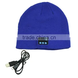 Soft Warm Beanie Hat Wireless Bluetooth Smart Cap BT Headset Headphone Speaker Mic Bluetooth Hat thumbnail-3