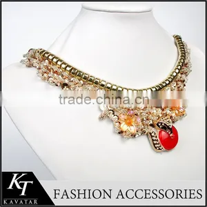 Fox Logo Beading Women Collar/Plated Alloy Beaded Neck Collar thumbnail-3