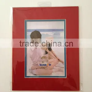 Red Color, Double Layers and White Core Matboard for 5"*7" Photos thumbnail-1