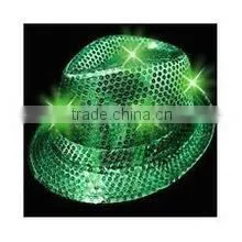 NEW! Shiny Fedora Hats With Blinking LEDs thumbnail-1