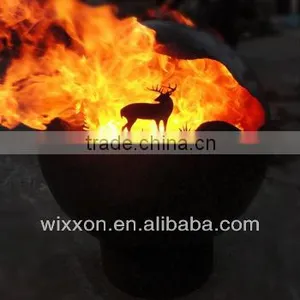 Outdoor Large Steel Wood Burning Handcrafted Firepit With High Temrature Painted thumbnail-1