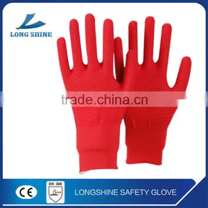 Hot Sale 13G Red / Orange Knitted Cut Resistant Level 5 Garden Working Gloves/Safety Glove With CE Certification thumbnail-1