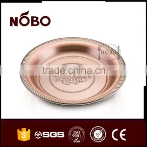 Copper Color Arabi Metal Serving Tray thumbnail-4