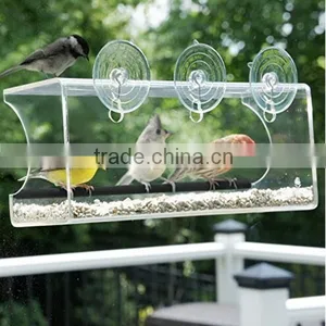 Clear Acrylic Bird House & Feeder thumbnail-2