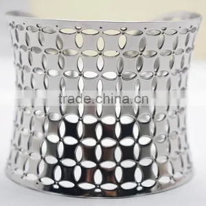 2016 Fashion Custom Silver Stainless Steel Jewelry Big Cuff Bangle Bracelet For Sale thumbnail-1
