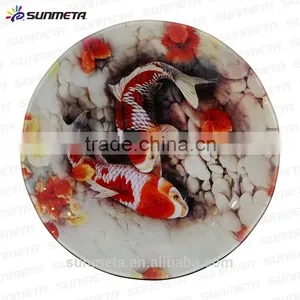 SUNMETA Factory Personalized 10 Inch Sublimation Toughened Glass Plate for 3D Vacuum Machine thumbnail-3