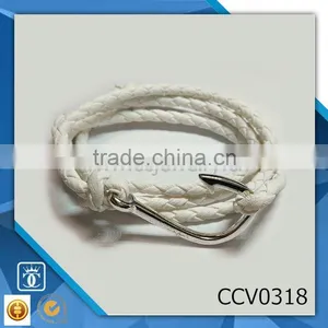 Diy Beads Fashion Anchor Charm Woven Friendship Bracelet Anchor Paracord Bracelet Leather Bracelet Closure thumbnail-1