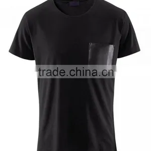 Custom Print t Shirt With Leather Sleeve thumbnail-1