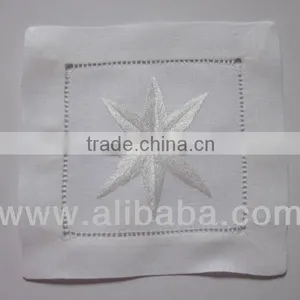 Linen Embroidery Coaster Star Pattern thumbnail-1