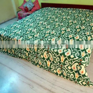 Ikat Kantha Quilt Ikat Bedcover Kantha Bedding Throw thumbnail-3