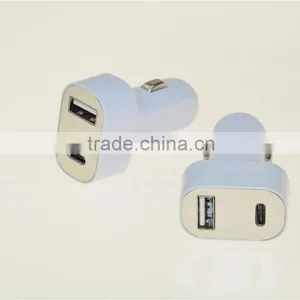 2 Ports Plastic USB-C Car Charger thumbnail-2