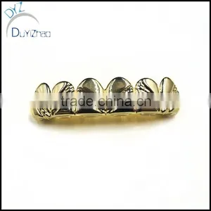 14k Gold Plated Best Grillz Top Upper Top Teeth Hip Hop Grills thumbnail-2