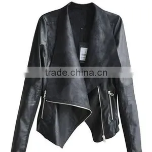 Ladies pu Leather Jacket in Apparel Stocks,2014 Ladies pu Leather Jacket in Apparel Stocks thumbnail-1