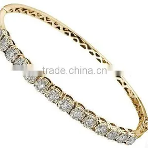18 K YELLOW DIAMOND BANGLES thumbnail-1