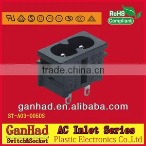 IEC60320 C8 2Pin Panel Mount ac Power Socket thumbnail-1