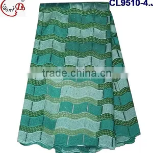 CL9510 Muti Color African French Lace High Quality African Embroidery Tulle Lace Fabric thumbnail-3