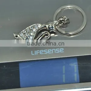 Fashion Crystal Cat Keychain and Crystal Beaded Animal Keychain thumbnail-6