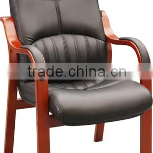Solid Wood Frame Leather Seat Chair thumbnail-2