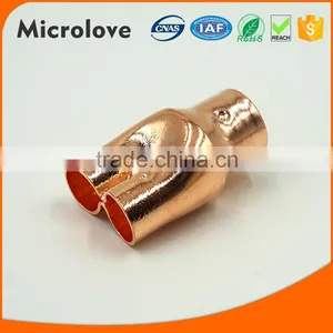 Air Conditioner Stamping Copper Tee Pipe Fittings thumbnail-1