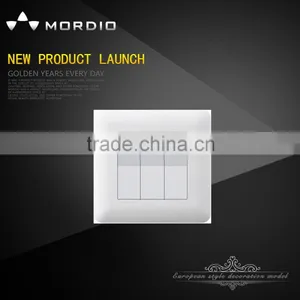 2016 Hot Design PC White 3 Gang 1 Way 2 Way Wall Switch thumbnail-2