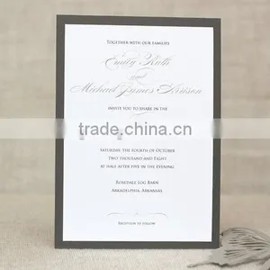 Butterfly Wedding Invitations - Shimmer Silver, Slate Gray, Black and White, Neutral, Pearl Shimmer, Laser Cut Invitations thumbnail-2