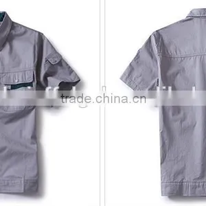 2015 Summer Breathable Short Sleeve Motor Repair Clothing Workshop Mechanic Suit Factory Clothing thumbnail-2