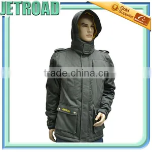 Men's Padded Jacket Parka With Removable Hood thumbnail-4