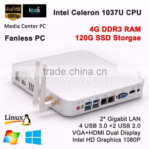 Computer Component of Intel Celeron 1037U HTPC 1.8G Dual-core Four Threads 2M Cache1080P HTPC 4*USB3.0 2*USB2.0 2*LAN thumbnail-4