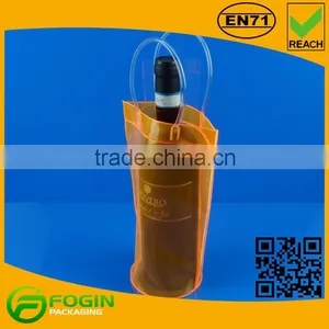 High Quality Simple Style Printing Logo PVC Wine Ice Cooler Bag thumbnail-2