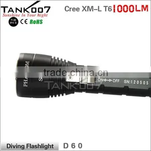 TANK007 200 Meters Diving Flashlights Dive Torch Power Sea Torch Light thumbnail-3