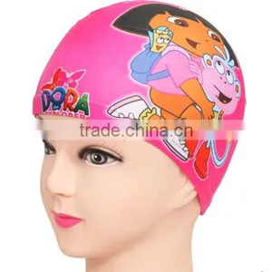 Cute Cartoon Kids Children Boys Girls Lycra Fabric Swimming Cap Bathing Cap thumbnail-6