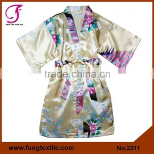 2314 Children Peacock Satin Robe thumbnail-3