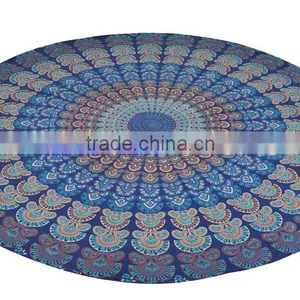 Indian Ethnic Block Printed Tapestry Wall Decor Throw Table Cover 100% Cotton Bedspread Indian Jaipur Manufacturer & Wholesaler thumbnail-1