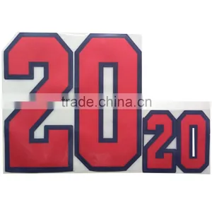 Factory Direct Flock Heat Transfer Printing Iron on Jersey Numbers for Uniform thumbnail-1