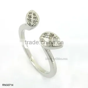 Eternal Love Lock Key Diamond Copper Ring For Women thumbnail-3