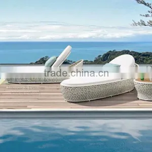 Evergreen Wicker Furniture - New Design Wicker Sunbed For Beach thumbnail-1