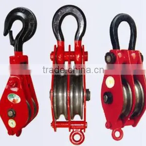 Hook Type Two Wheel Lifting Tackle/3-wheel Pulley Block thumbnail-1