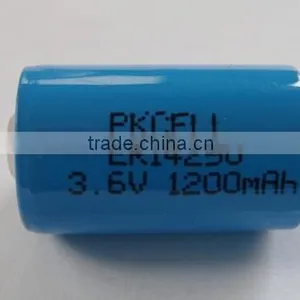 High Energy Type 1/2aa Er14250 3.6v 1200mah Er14250 Lithium Battery thumbnail-1
