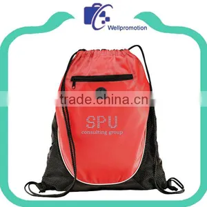 Wholesale Polyester Sports Drawstring Bags Backpack With Logo thumbnail-1