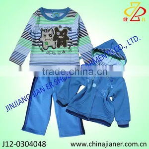 Cotton Baby Children Clothes,pants,hoodie Blouse, 3pcs Suit Set thumbnail-1