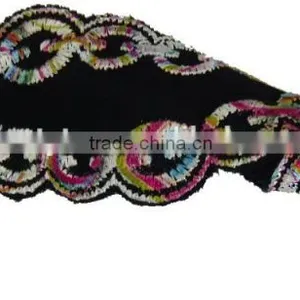 COLORFUL PRINT CHAIN DRESS MAKING LACE FABRIC thumbnail-1
