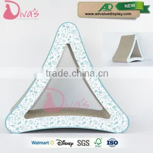 China Supplier Trangle Three Sides Corrugated Cardboard Cat Scratcher Best Cat Scratch Post Quality Choice thumbnail-5