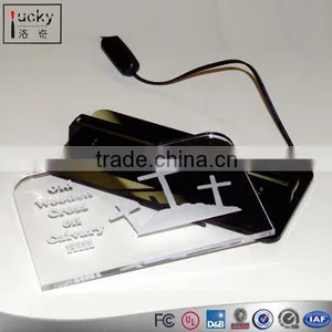 LED Desk Table Holder Acrylic Display Stand Menu Advertising Rack thumbnail-1